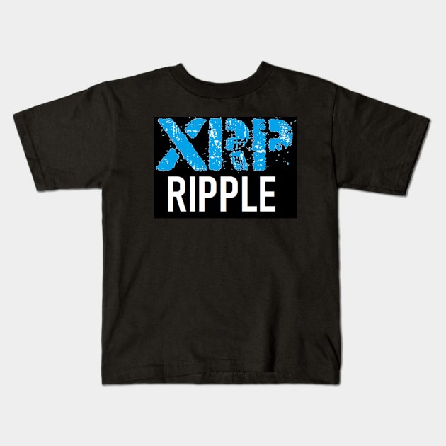 Ripple XRP (Front & Back Designs) Kids T-Shirt by DigitalNomadInvestor